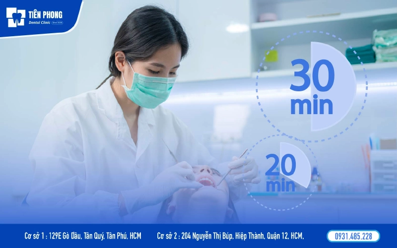 Trám 1 cái răng mất từ 20 - 30 phút Trám 1 cái răng mất từ 20 - 30 phút
