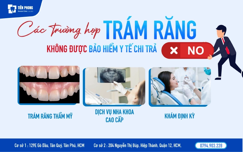 Các trường hợp trám răng không được được bảo hiểm y tế chi trả Các trường hợp trám răng không được được bảo hiểm y tế chi trả